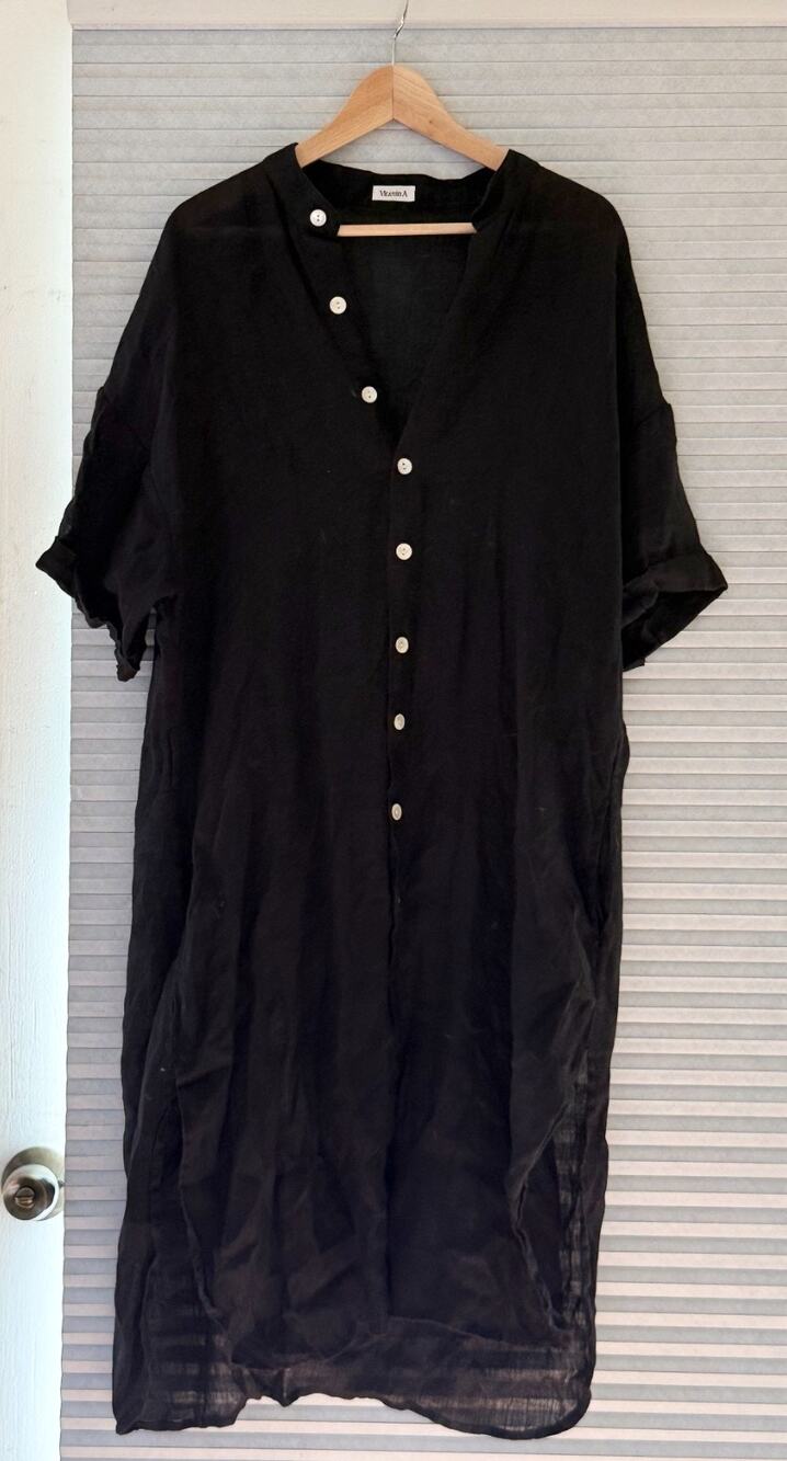 Vitamin A Playa Linen Midi Dress Size L